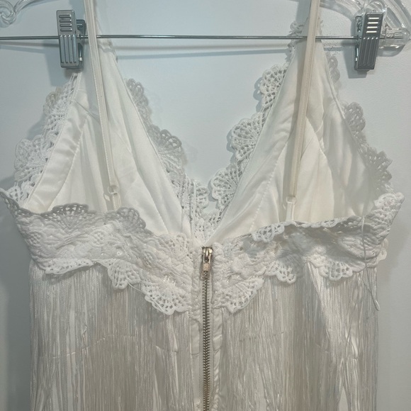 White Fringe Jumpsuit - Picture 10 of 11